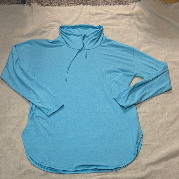 Lands' End Light Blue Turtleneck Sweater size Large - Picture 1 of 7
